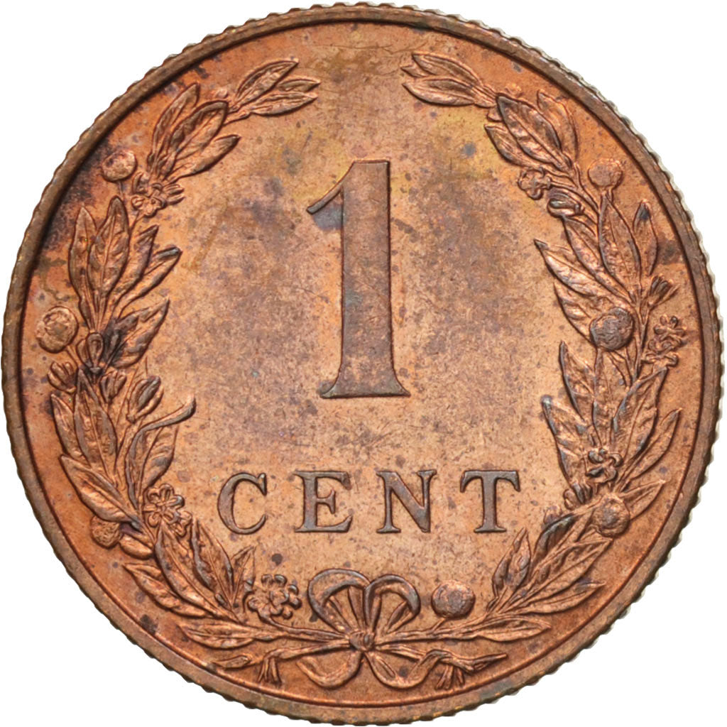 Netherlands, Wilhelmina I, Cent, 1906, MS(65-70), Bronze, KM:132.1
