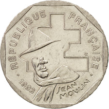 Monnaie, France, Jean Moulin, 2 Francs, 1993, Paris, SUP, Nickel, KM:1062