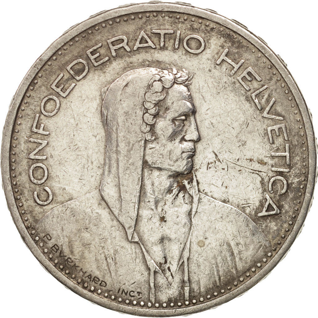 Moneta, Svizzera, 5 Francs, 1932, Bern, BB, Argento, KM:40