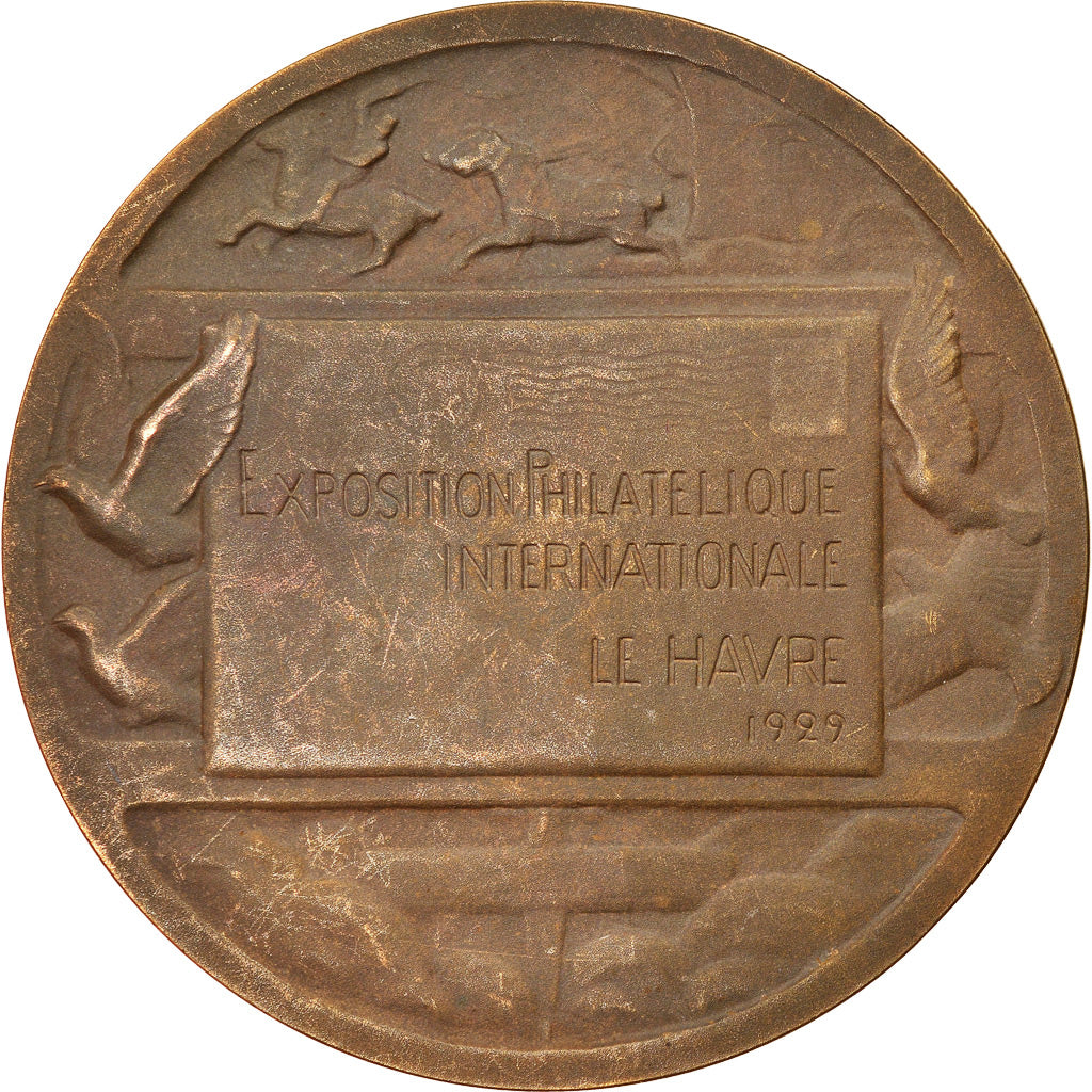 France, Medal, Exposition Philatélique Internationale, Le Havre, 1929