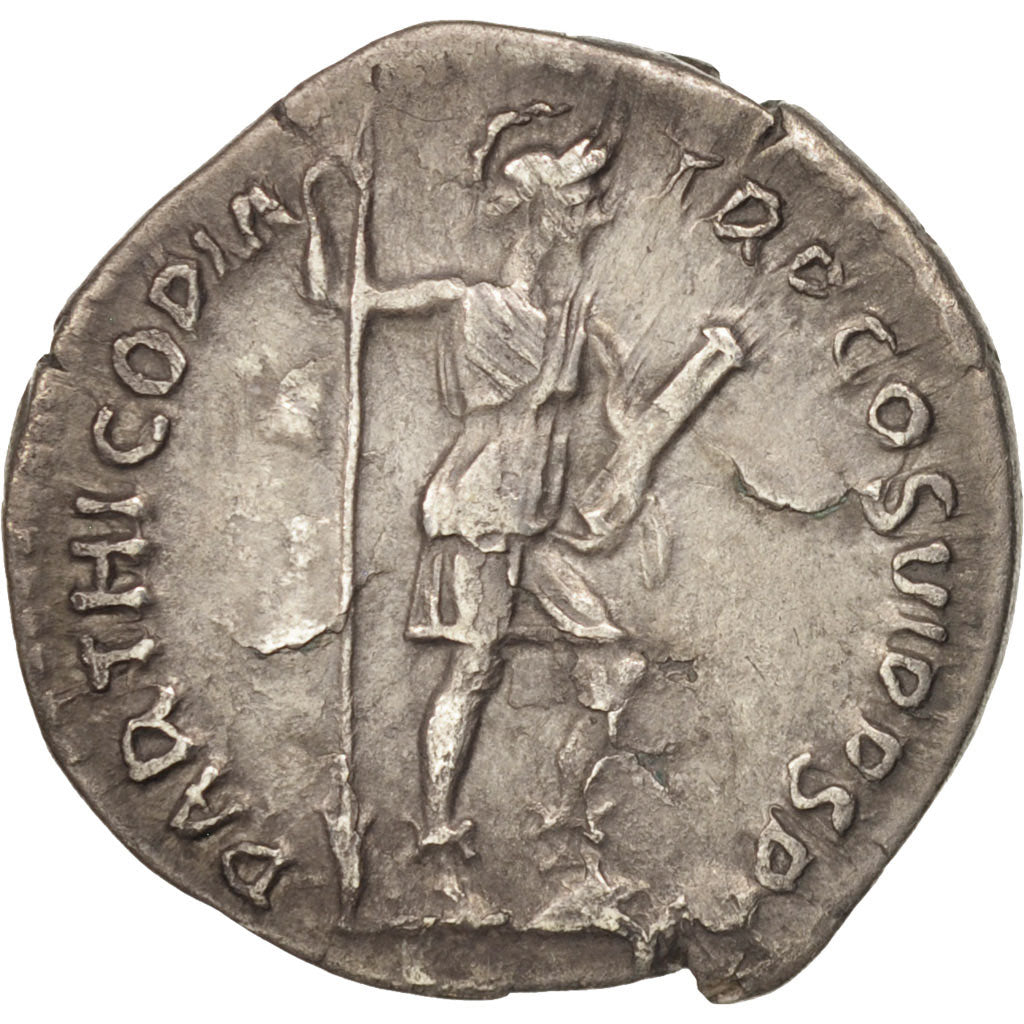 Trajan, Denarius, 116-117, Roma, AU(50-53), Silver, RIC:353