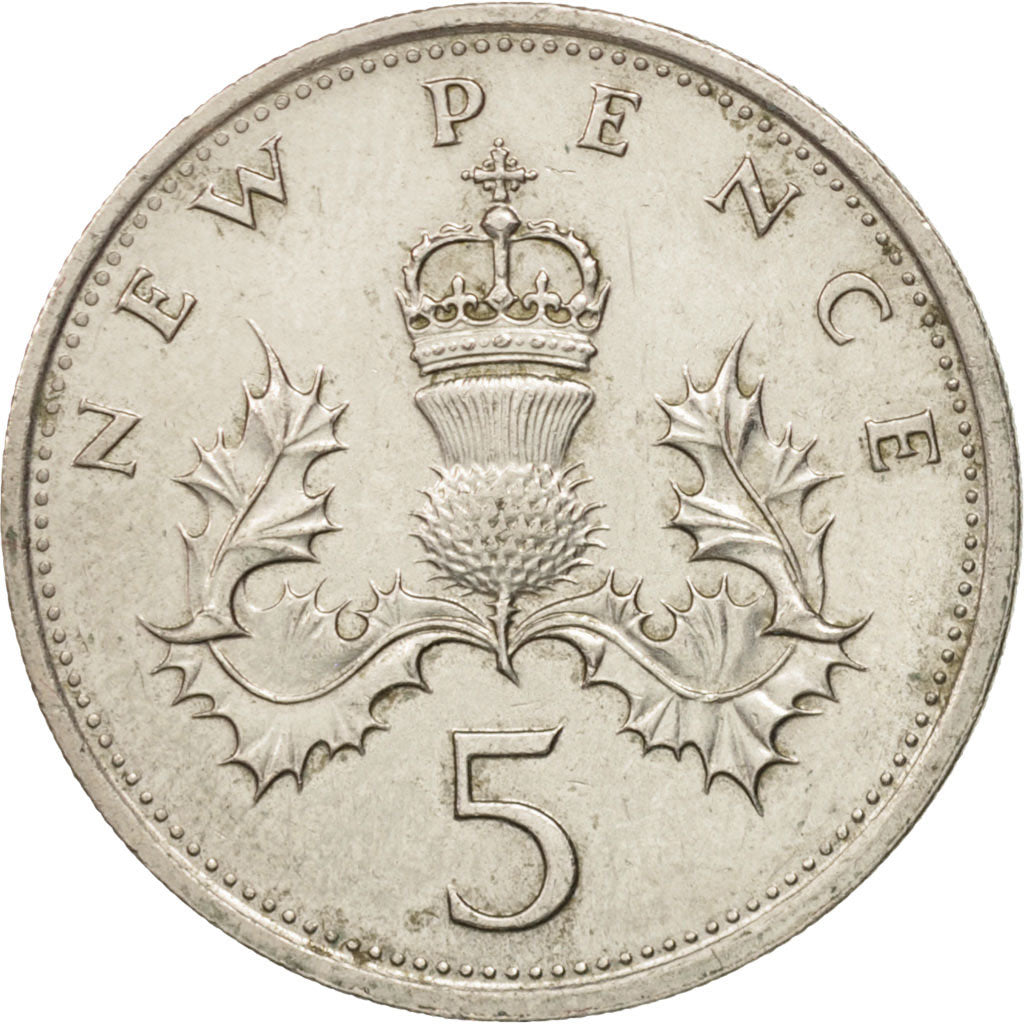 Moneta, Gran Bretagna, Elizabeth II, 5 New Pence, 1980, BB+, Rame-nichel, KM:911