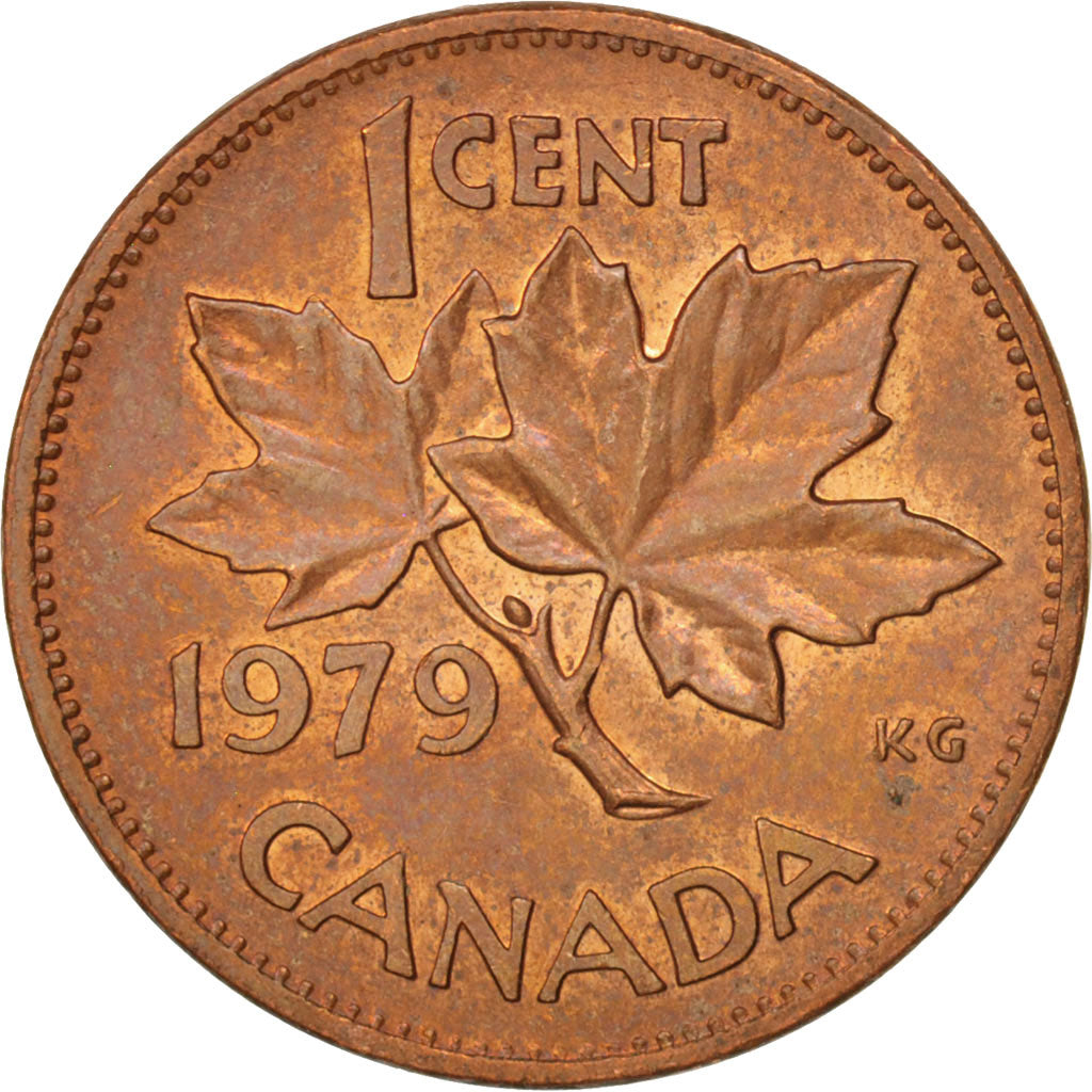 Coin, Canada, Elizabeth II, Cent, 1979, Royal Canadian Mint, Ottawa, AU(55-58)