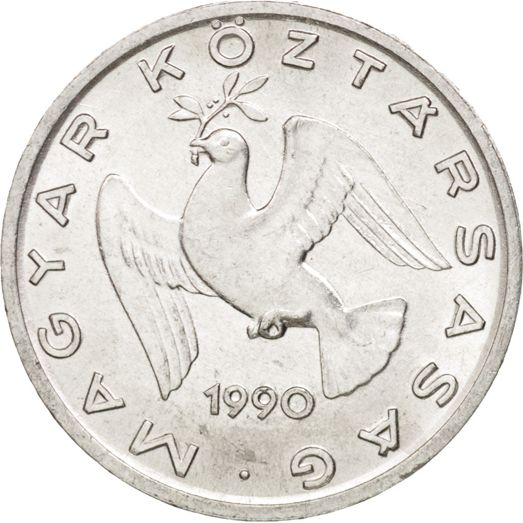 Hungary, 10 Filler, 1990, Budapest, MS(65-70), Aluminum, KM:675