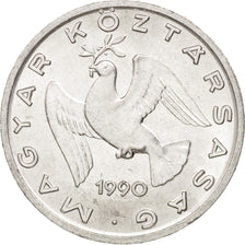 Hungary, 10 Filler, 1990, Budapest, MS(65-70), Aluminum, KM:675