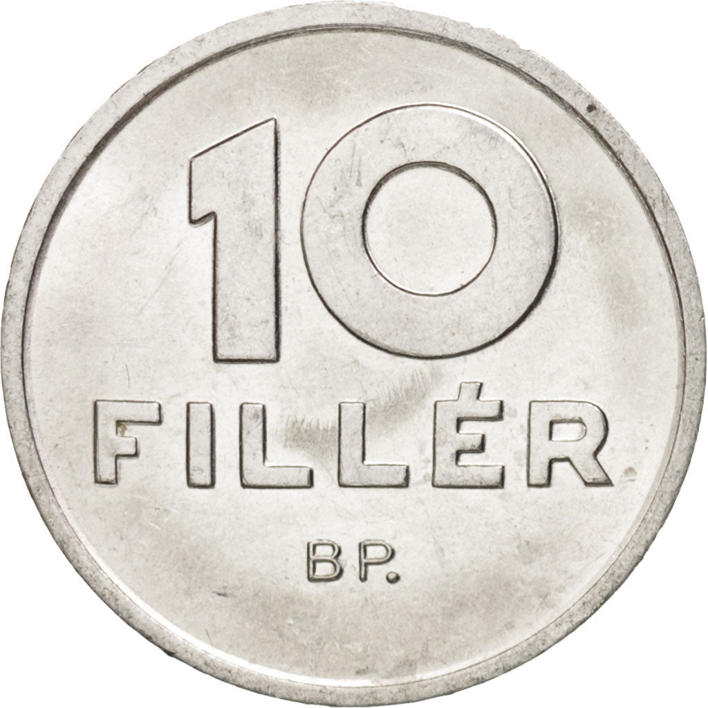 Hungary, 10 Filler, 1990, Budapest, MS(65-70), Aluminum, KM:675