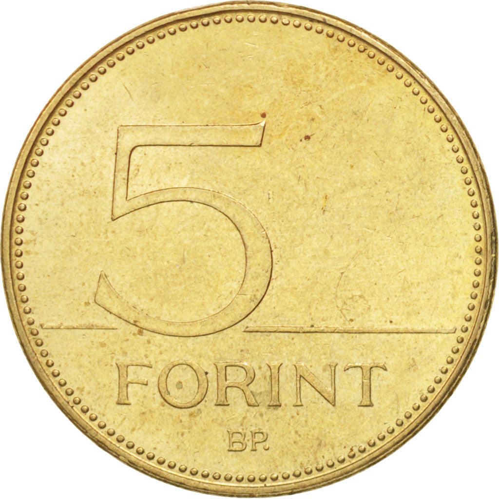 Coin, Hungary, 5 Forint, 2007, Budapest, MS(63), Nickel-brass, KM:694