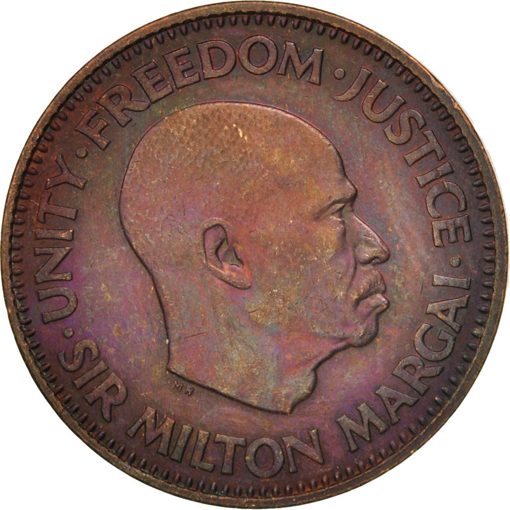 Coin, Sierra Leone, 1/2 Cent, 1964, British Royal Mint, MS(60-62), Bronze, KM:16