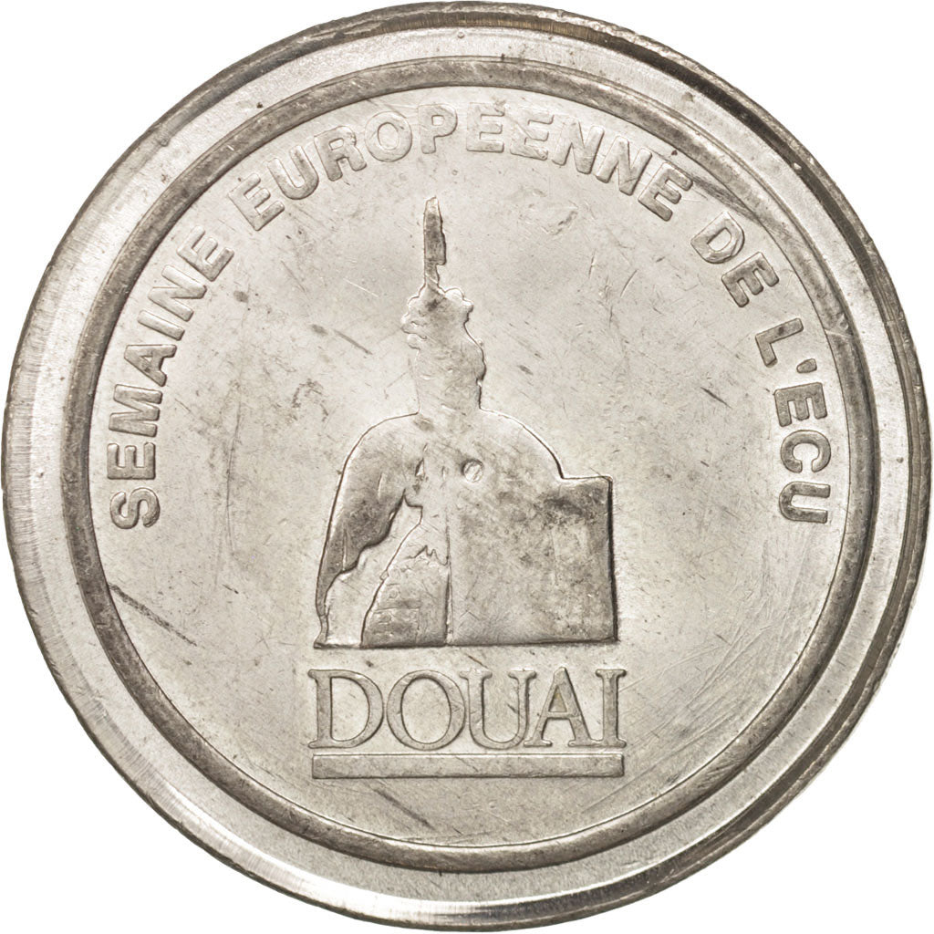 France, Token, Trades, Douai, 1 écu, 1991, AU(50-53), Tin