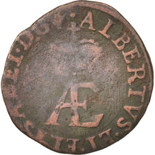 Coin, Spanish Netherlands, Flanders, 2 Denier, 8 Mites, 1606, VF(20-25), Copper