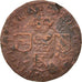 Spanish Netherlands, BRABANT, Liard, 12 Mites, 1692, Antwerp, VF(20-25), Copper