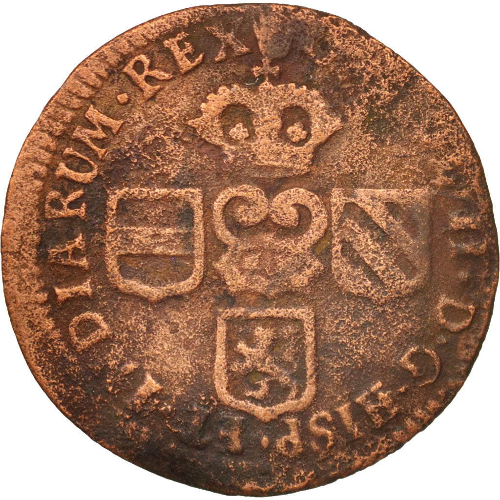 Spanish Netherlands, BRABANT, Liard, 12 Mites, 1693, Brabant, VF(20-25)