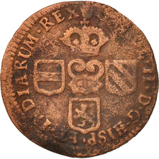 Spanish Netherlands, BRABANT, Liard, 12 Mites, 1693, Brabant, VF(20-25)