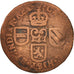 Spanish Netherlands, BRABANT, Liard, 12 Mites, 1691, Brabant, VF(30-35), Copper