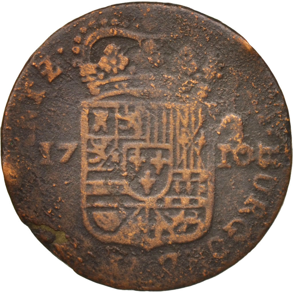 Moneta, Paesi Bassi Spagnoli, NAMUR, Philip V of Spain, Liard, 1710, Namur, MB