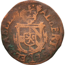 Spanish Netherlands, BRABANT, 1/2 Liard, 6 Mites, Gigot, 1608, Antwerp