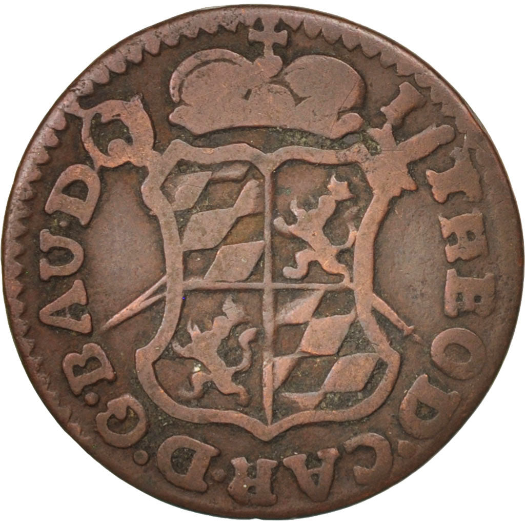 LIEGE, John Theodore, Liard, 1750, Liege, EF(40-45), Copper, KM:155