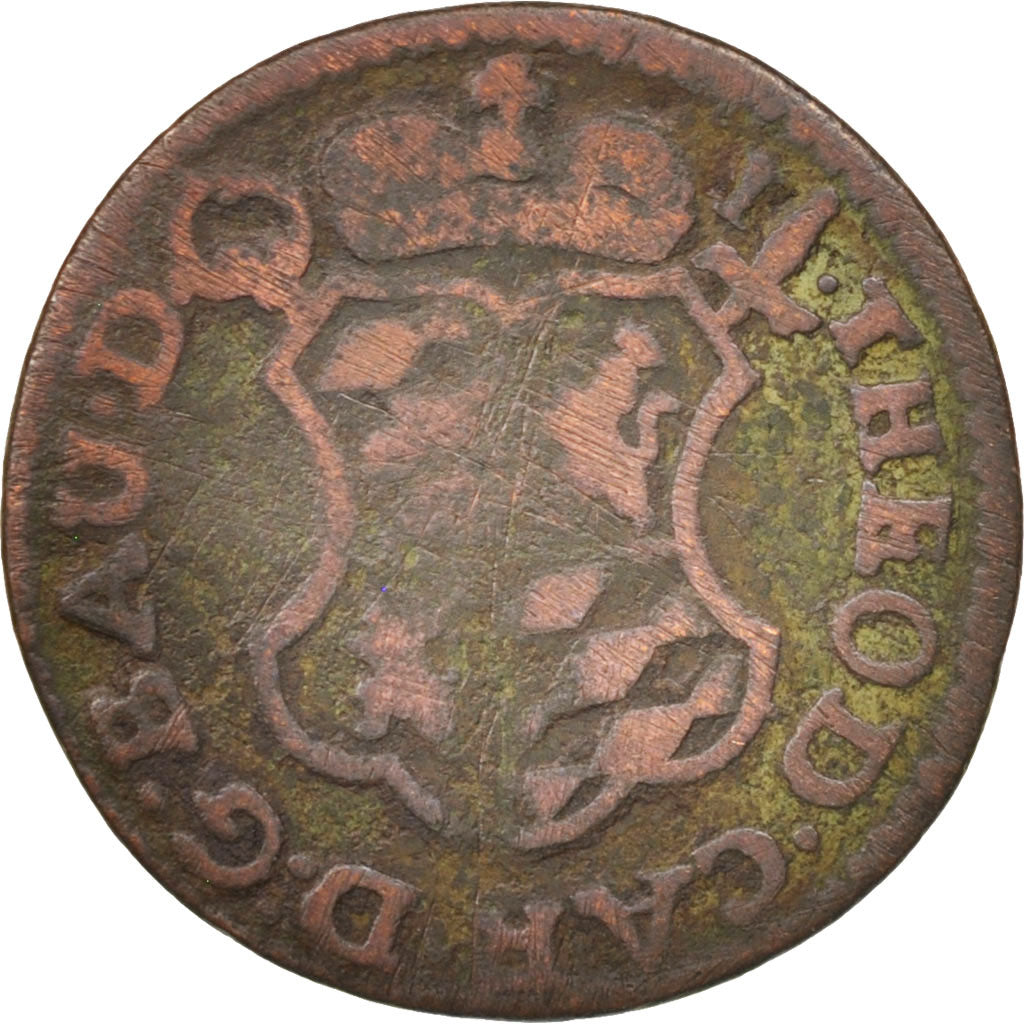 LIEGE, John Theodore, Liard, 1752, Liege, VF(20-25), Copper, KM:155