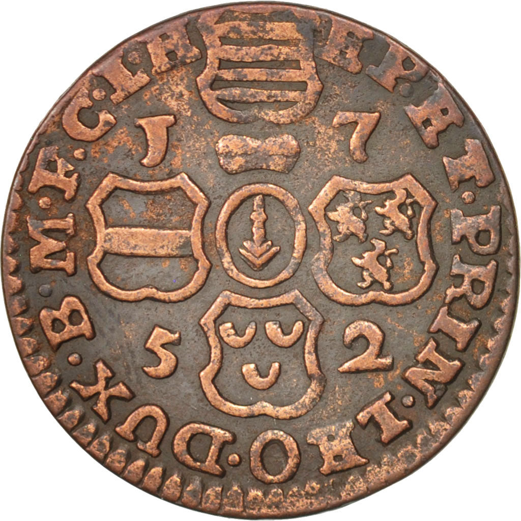 Moneta, LIEGE, John Theodore, Liard, 1752, Liege, BB+, Rame, KM:155