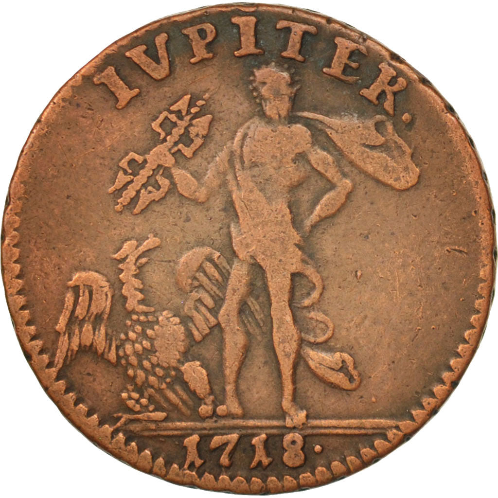 Sweden, Carl XII, Daler, 1718, EF(40-45), Copper, KM:357