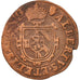 Pays-Bas espagnols, BRABANT, 1/2 Liard, 6 Mites, Gigot, 1615, Antwerp, TTB+