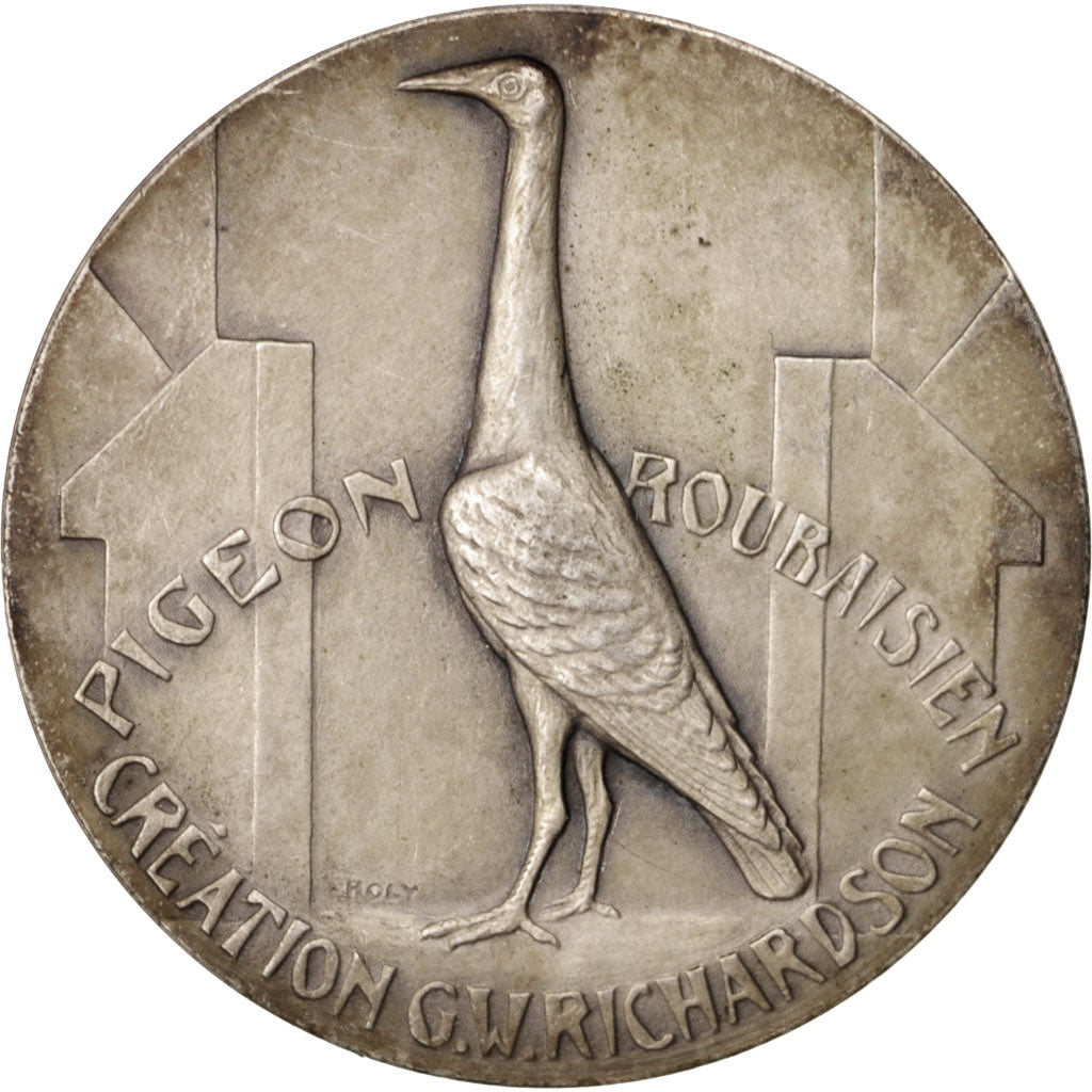 Francia, Medal, Pigeon Roubaisien, Les Aviculteurs du Nord de la France, Busi...