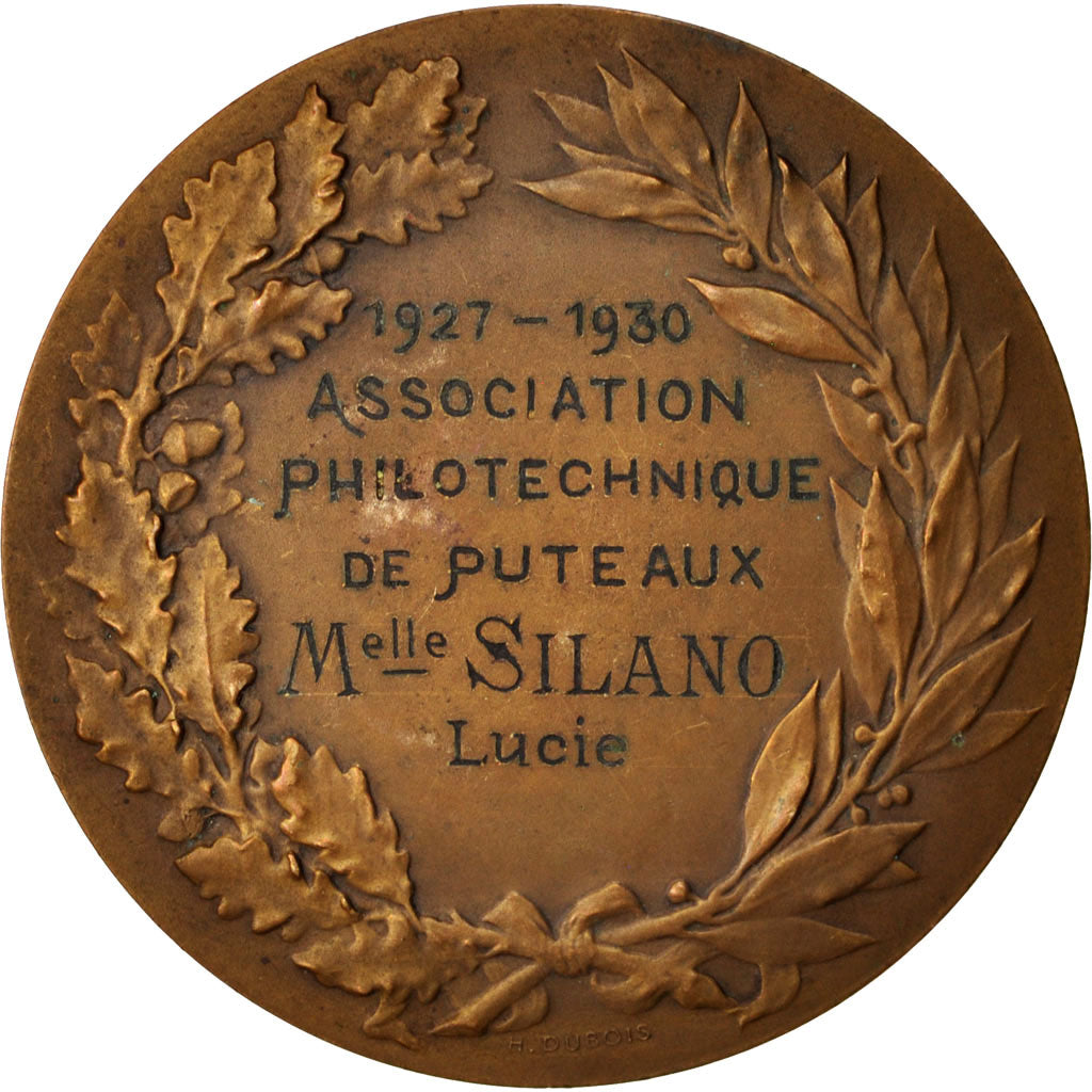 France, Medal, Association Philotechnique de Puteaux, Arts & Culture, 1930
