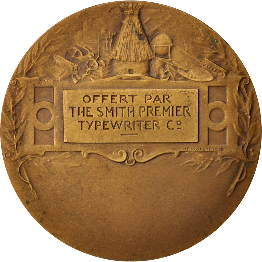 France, Medal, The Smith Premier Typewriter Company, Arts & Culture