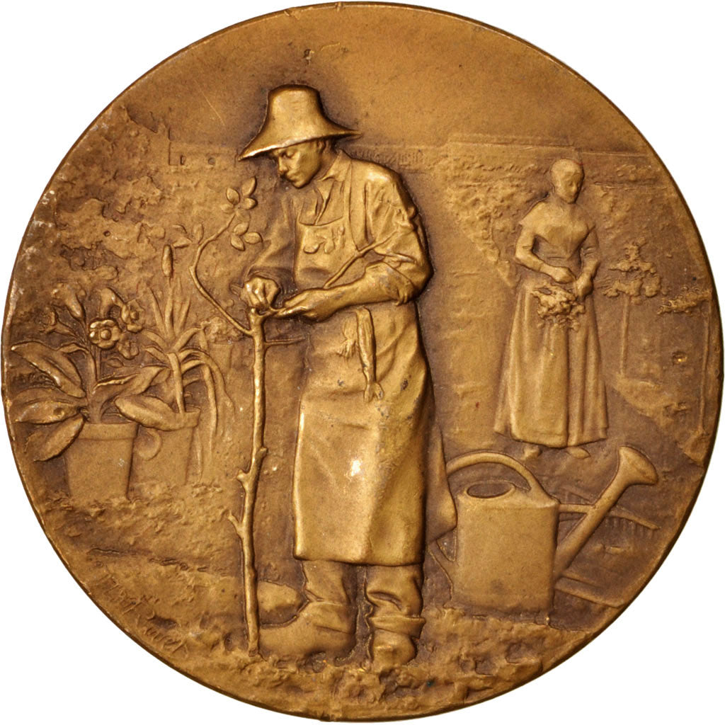 France, Medal, Société d'Horticulture de Douai, French Third Republic, Flora