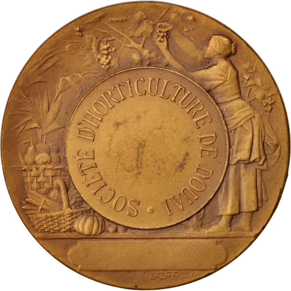 France, Medal, Société d'Horticulture de Douai, French Third Republic, Flora