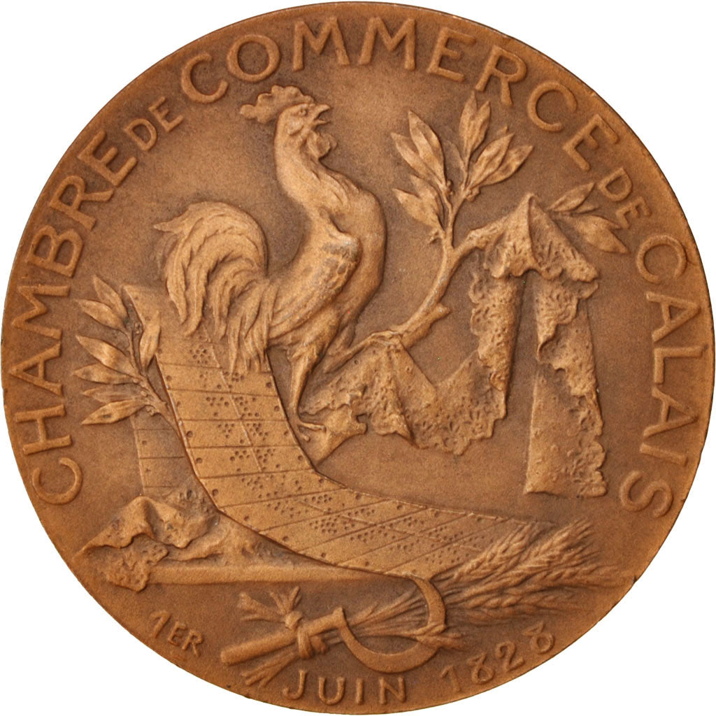 Frankreich, Medal, Chambre de Commerce de Calais, Business & industry, Bottée