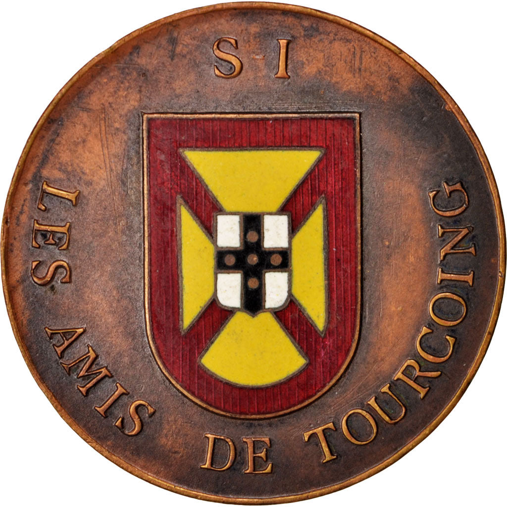 Francia, Medal, Les amis de Tourcoing, Politics, Society, War, 1954, BB, Rame