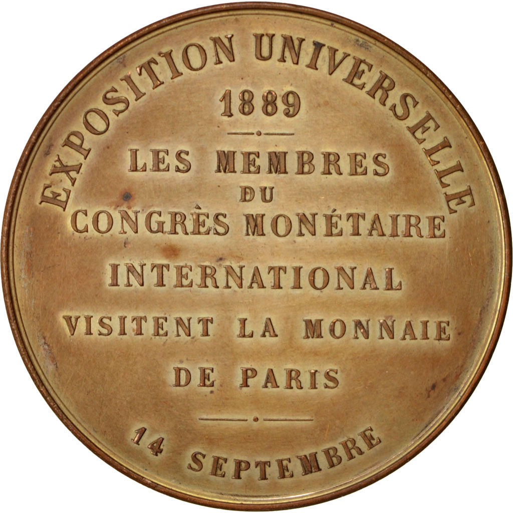 France, Medal, Exposition Universelle de 1889, Visite de la Monnaie de Paris