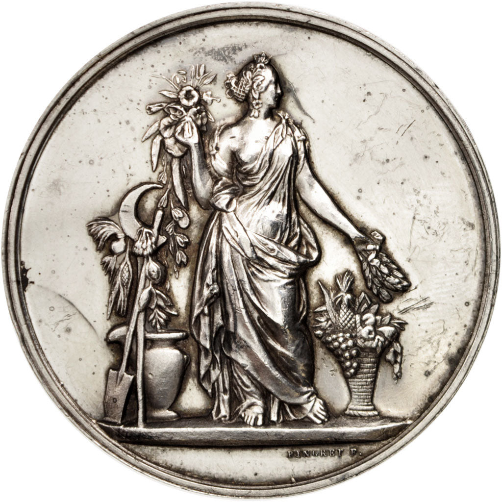 France, Medal, Société horticole vigneronne et forestière de Troyes, Flora