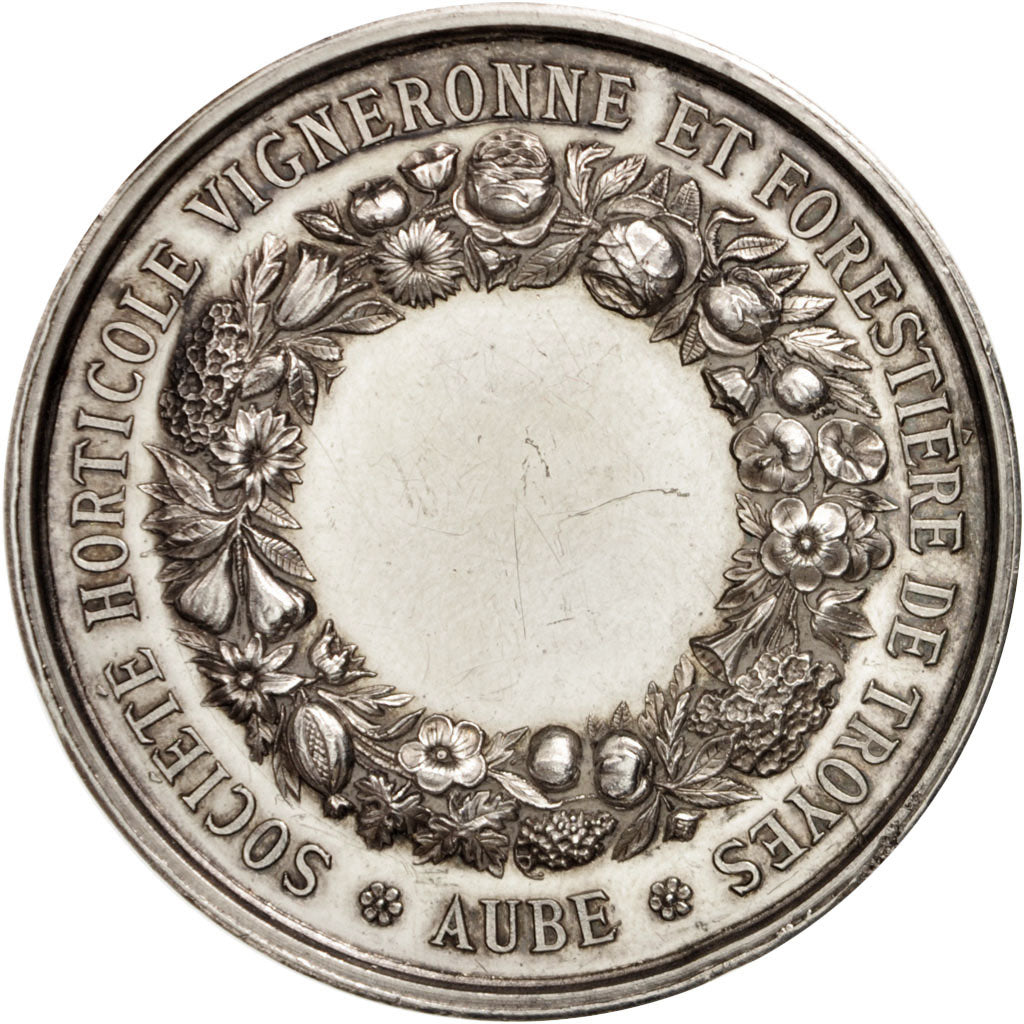 France, Medal, Société horticole vigneronne et forestière de Troyes, Flora