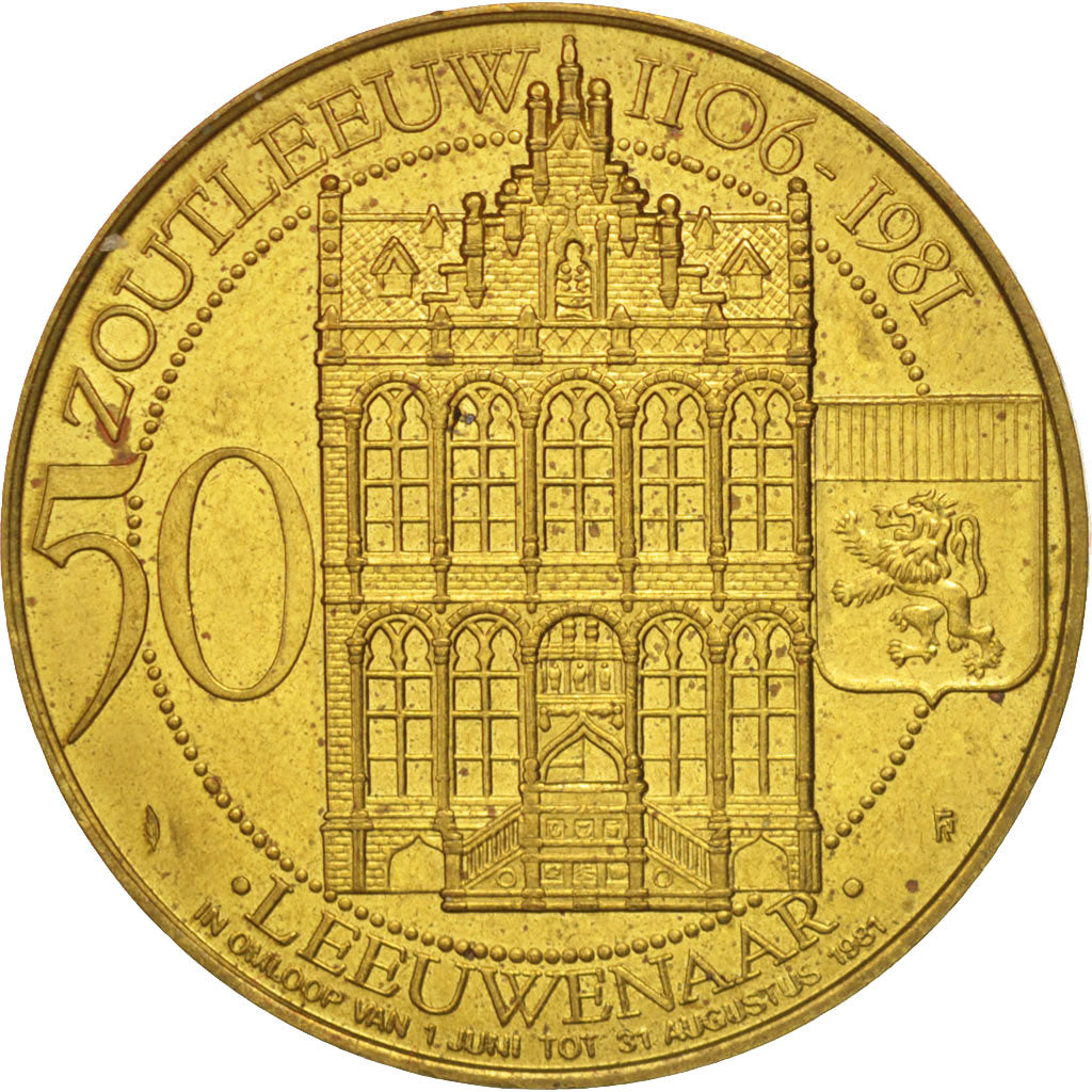 Belgio, Token, Touristic token, Zoutleeuw, 50 Leeuwenaal, 1981, SPL-