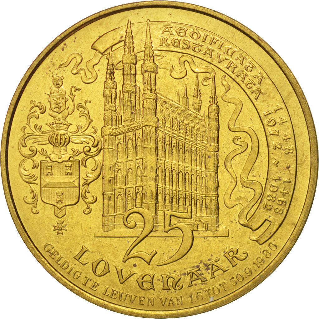Belgium, Token, Touristic token, Bradant, 25 Lovenaar, 1982, AU(55-58)
