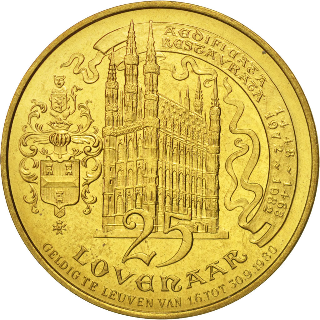 Belgique, Jeton, Jeton Touristique, Bradant, 25 Lovenaar, 1982, SPL, Bi-Metallic