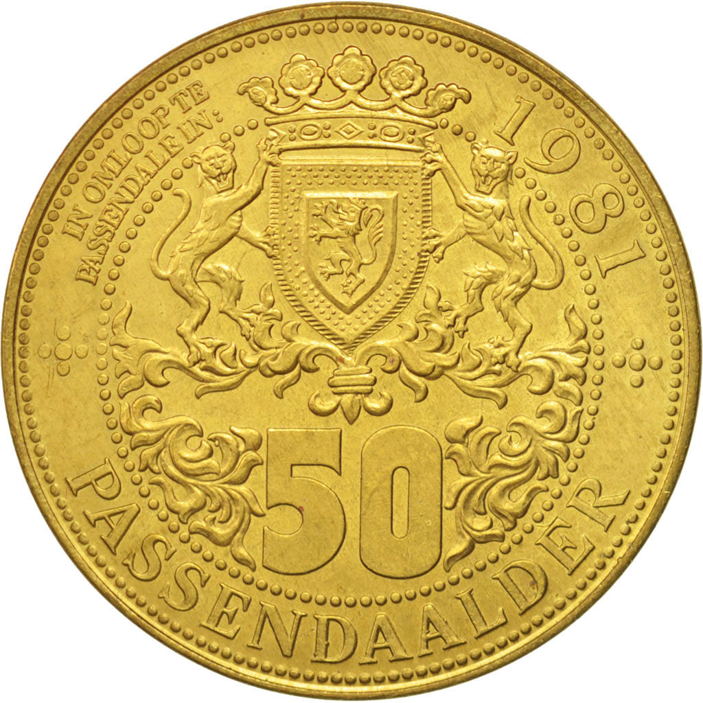 Bélgica, Token, Jetón turístico, Passendale, 50 Passendaalder, 1981, SC