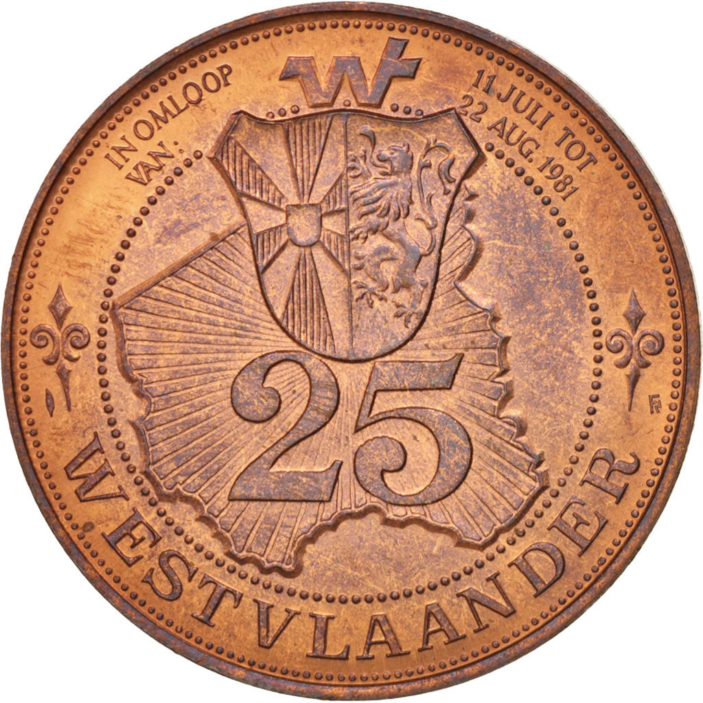 Belgio, Token, Touristic token, De Panne, De Haan, Knokke-Heist, 25