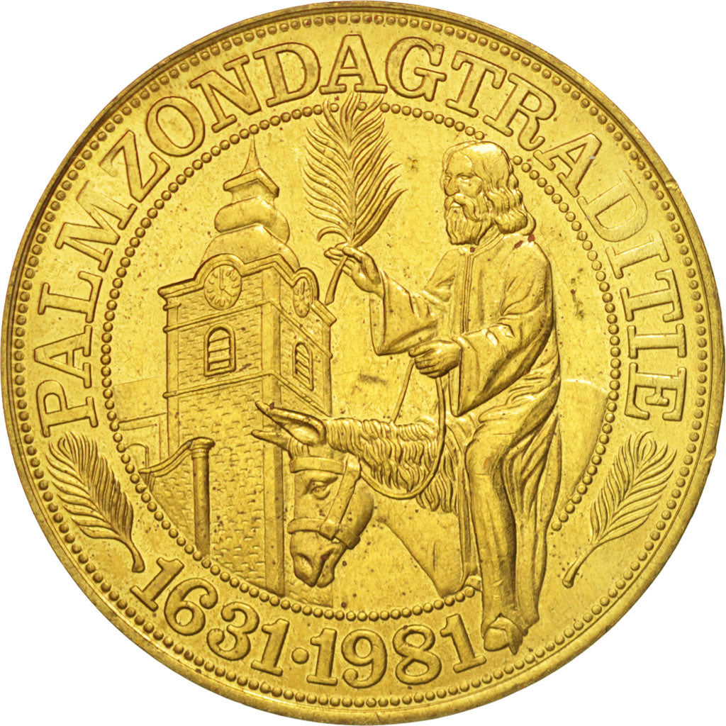Bélgica, Token, Jetón turístico, Palmzondagtraditte, 40 Patakon, 1981, SC