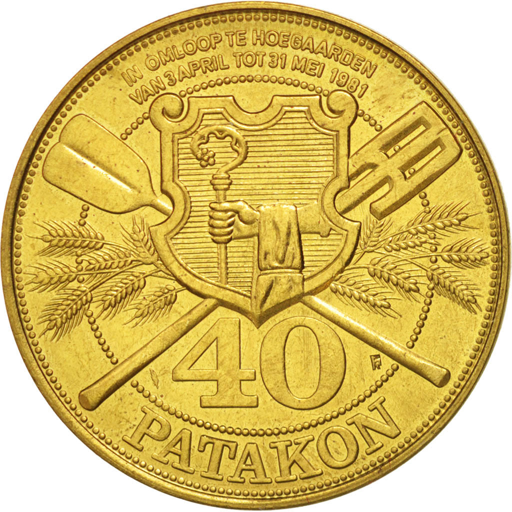 Bélgica, Token, Jetón turístico, Palmzondagtraditte, 40 Patakon, 1981, SC