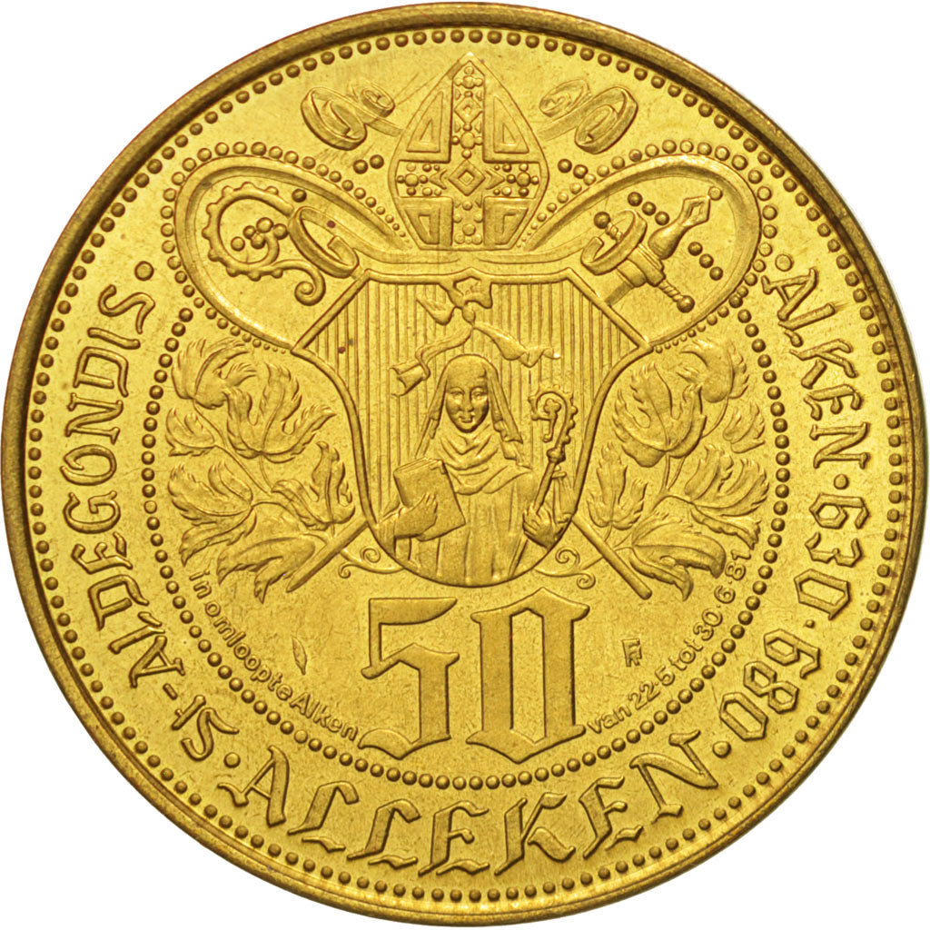 Bélgica, Token, Jetón turístico, Episcopalus Leodiensis, 50 Alleken, 1981