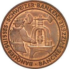 Switzerland, Token, Tourist Token, Banques Suisses, 1990, AU(55-58), Copper