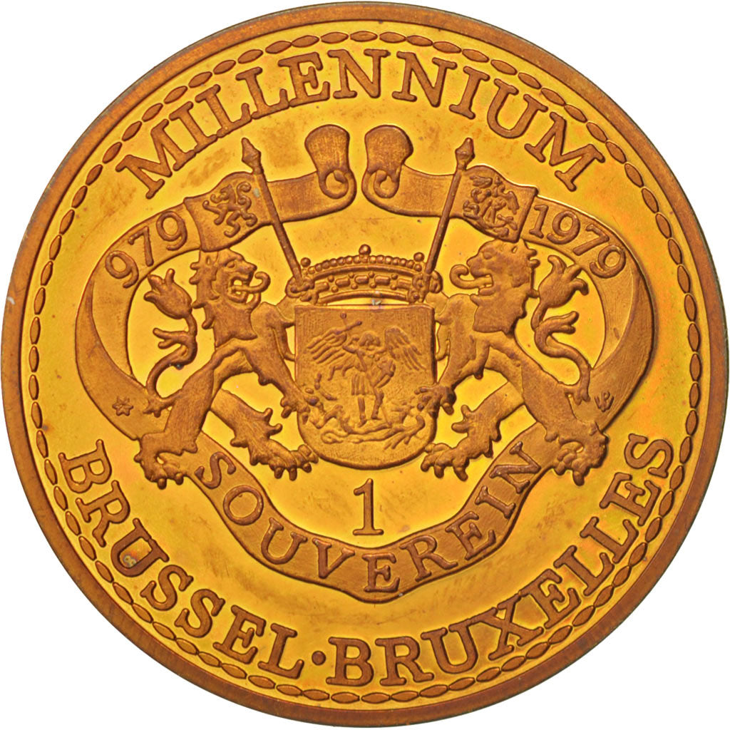 Belgium, Token, Touristic token, Brussel, 1 Souverain, 1979, MS(65-70), Copper