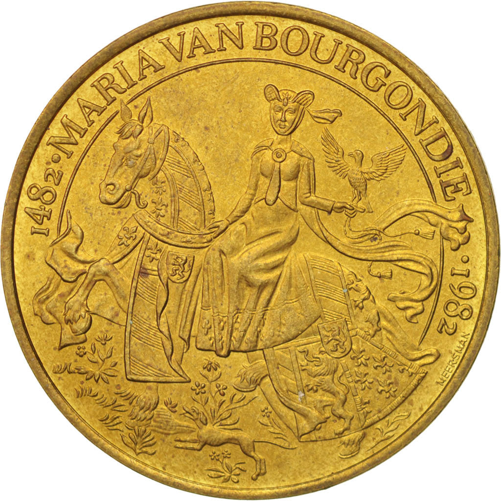 Bélgica, Token, Jetón turístico, Brugge, 50 Bourgondier, 1982, SC, Níquel -