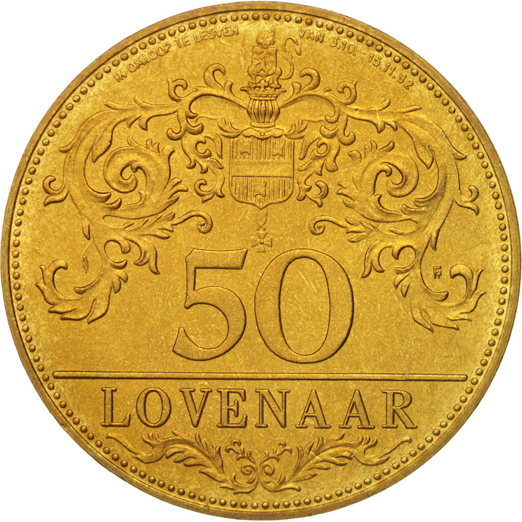 Bélgica, Token, Jetón turístico, 50 Lovenaar, 1982, SC, Níquel - latón