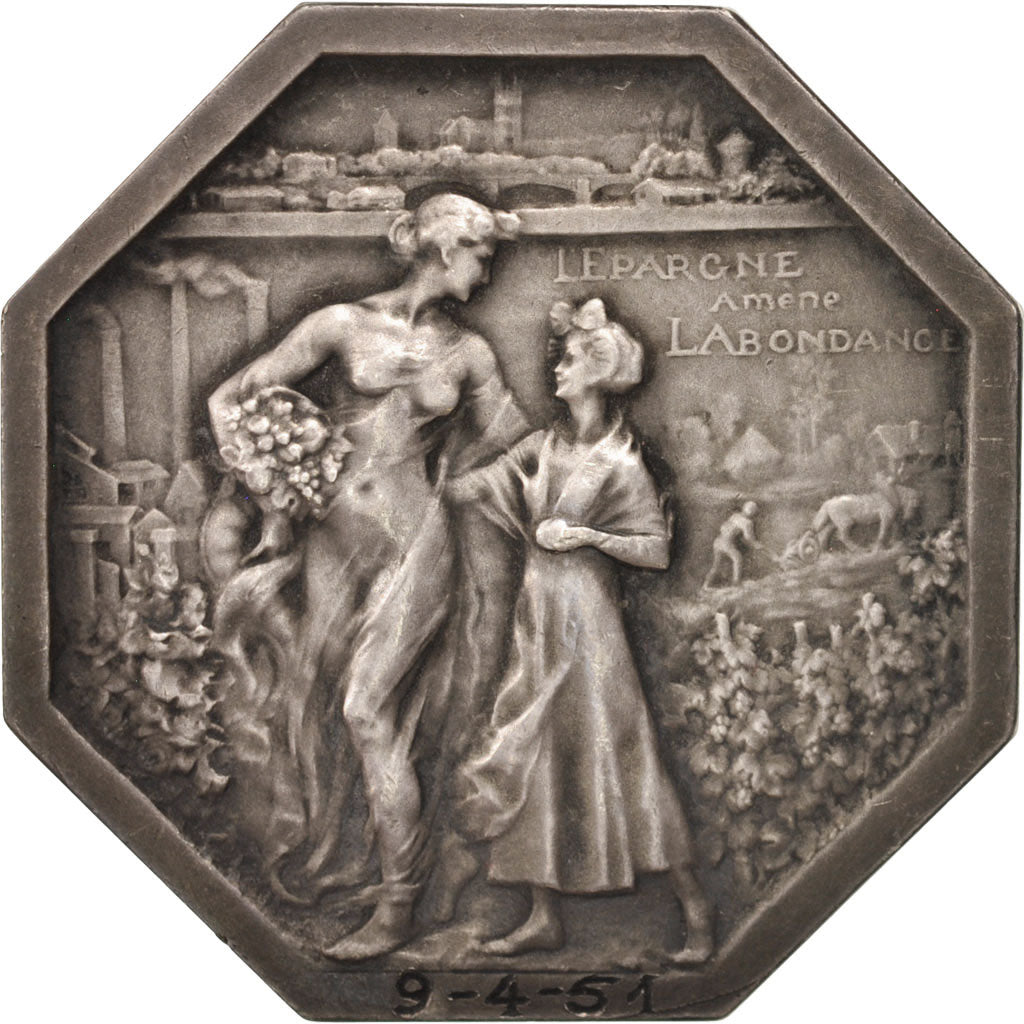 France, Token, Savings Bank, Caisse d'Épargne d'Angers, 1951, Grégoire