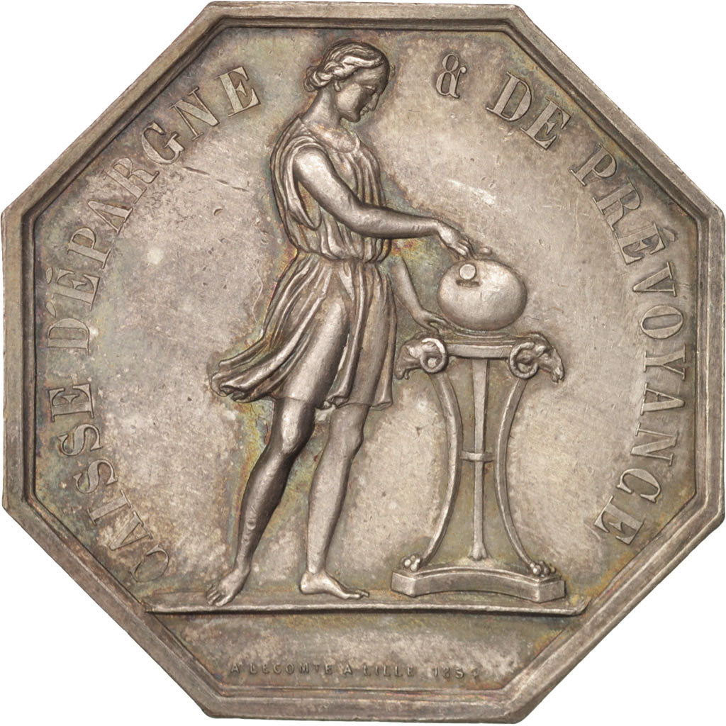 France, Token, Savings Bank, AU(55-58), Silver, Jacqmin:39