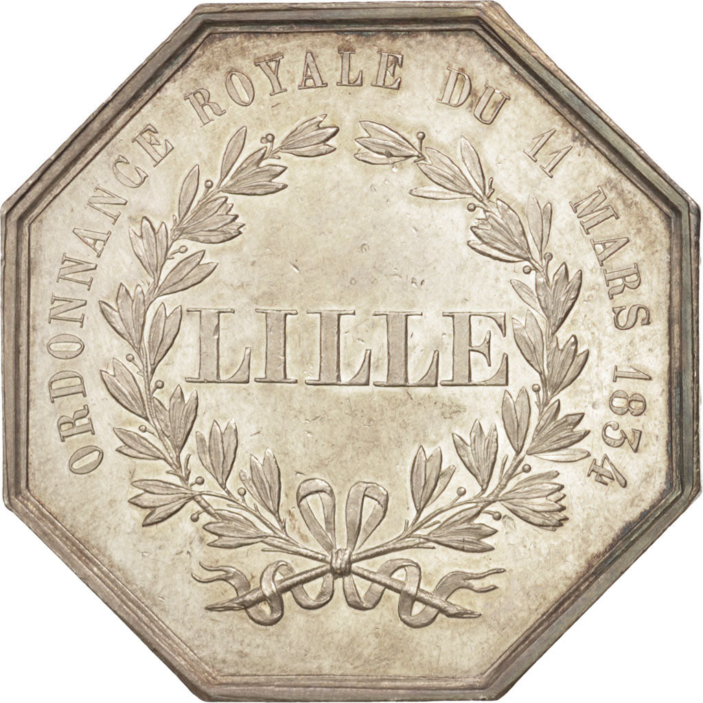 France, Token, Savings Bank, AU(55-58), Silver, Jacqmin:39